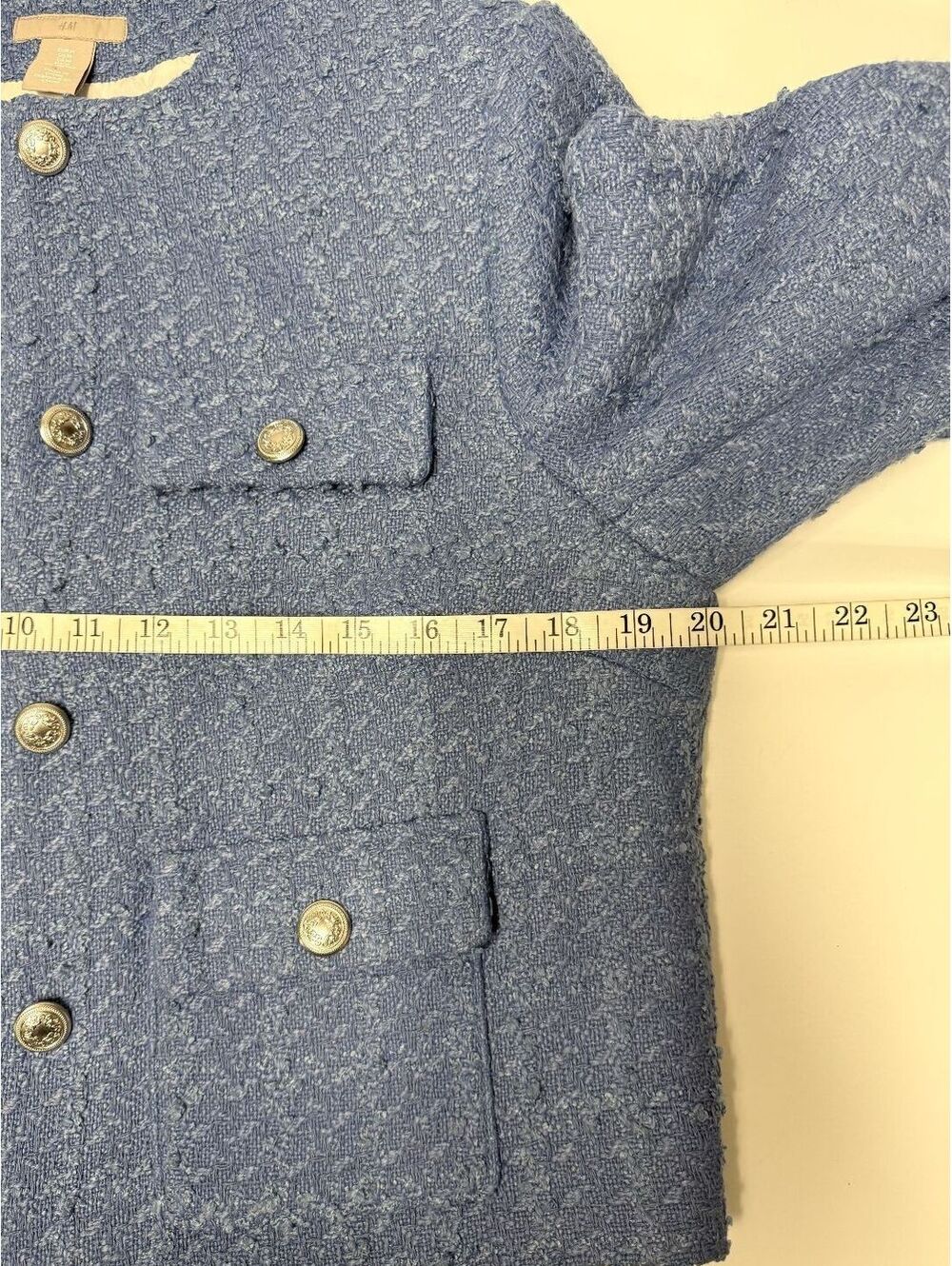 H&M Blue Textured Jacket - Picture 11 of 12